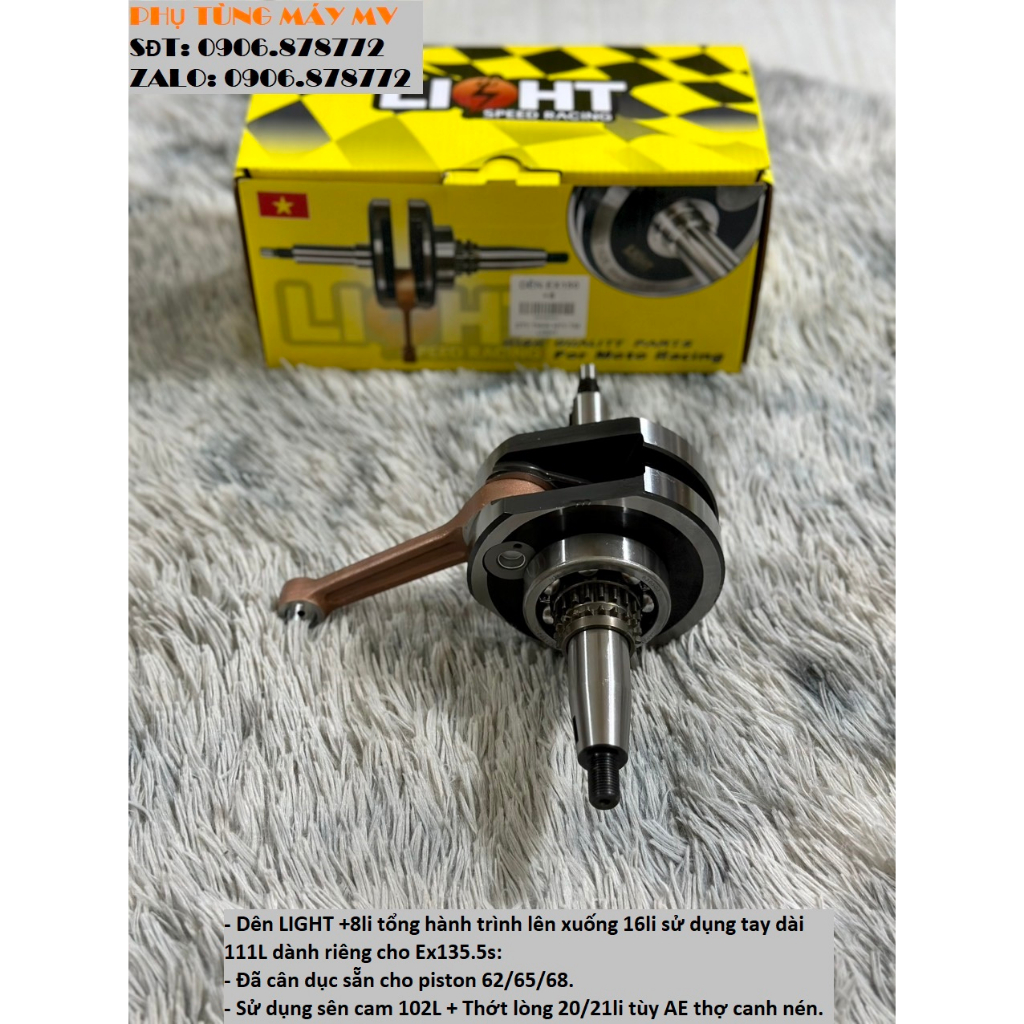 Dên LIGHT +8li tổng lên xuống 16li dành cho xe Ex135.5s/Ex150