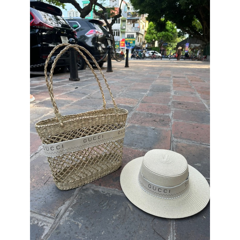 TÚI CÓI MINI ĐI BIỂN VINTAGE, Túi Cói Đi Biển Sang Chảnh Cho Chị Em, MẸ VÀ EM BÉ Nha