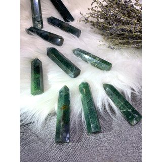 Trụ đá rêu xanh - moss agate 7-8cm