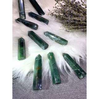 Trụ đá rêu xanh - Moss Agate 7-8cm