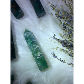 Trụ đá rêu xanh - Moss Agate 7-8cm