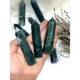 Trụ đá rêu xanh - Moss Agate 7-8cm
