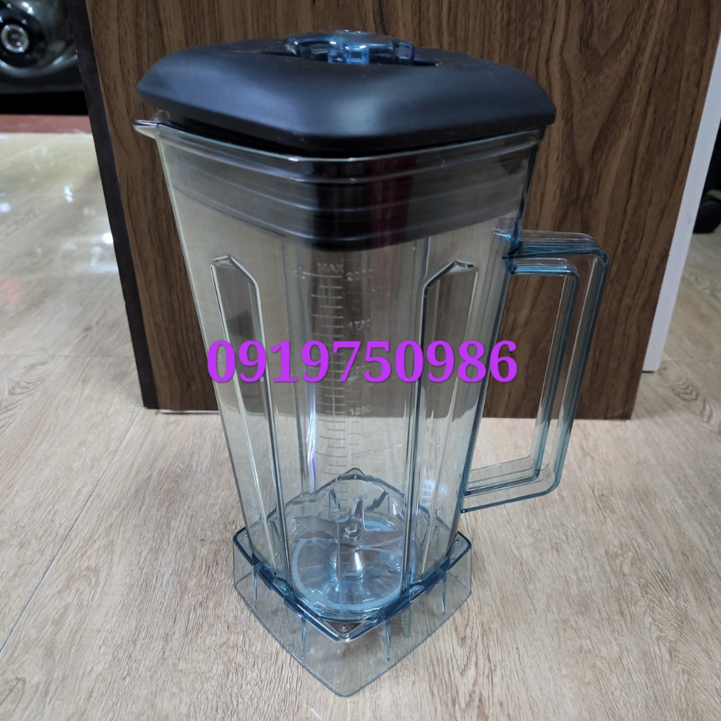 Linh kiện thân máy, cối 2 lít dày mỏng máy xay sinh tố công nghiệp KAW-SILVER CREST 4500W