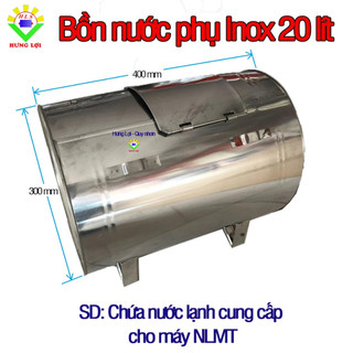 Bồn nước phụ inox 304 20 lít dành cho máy nước nóng năng lượng mặt trời