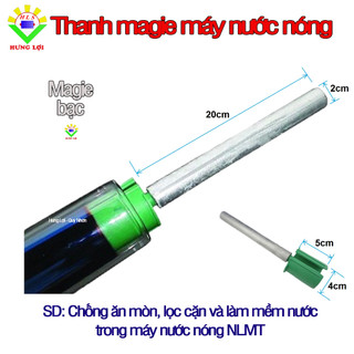 Thanh magie trong máy nước nóng năng lượng mặt trời