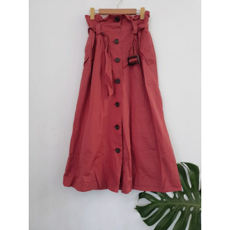CHÂN VÁY XÔ NHẬT CA RÔ ĐỎ