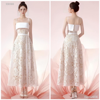 ĐẦM MIDI REN HAI DÂY