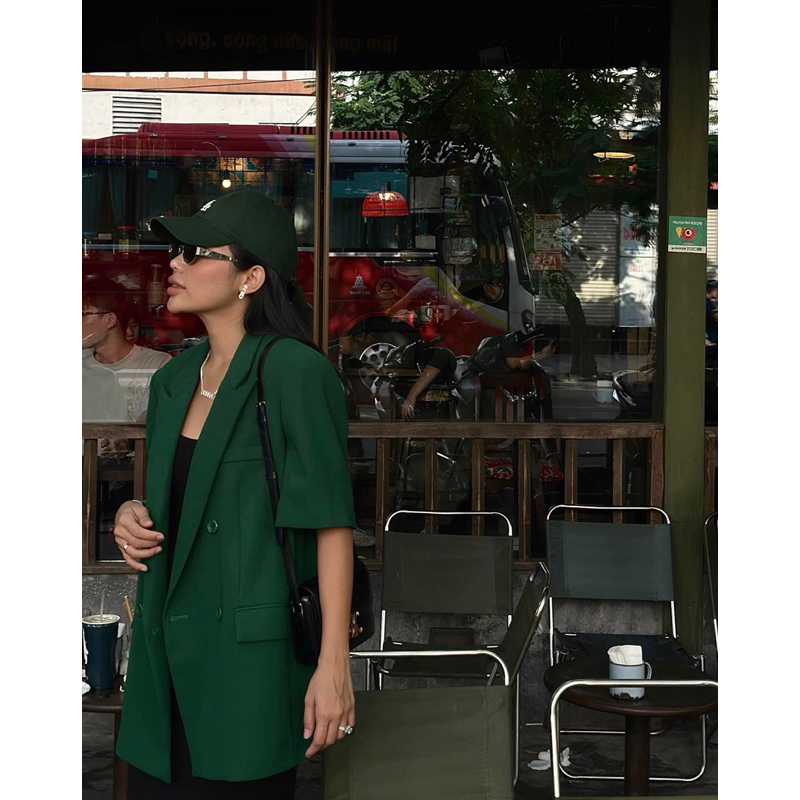 | Chang Tròn | Sét Blazer kèm Đầm Dây Bigsize