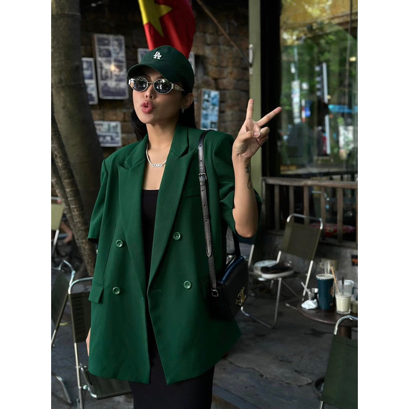 | Chang Tròn | Sét Blazer kèm Đầm Dây Bigsize