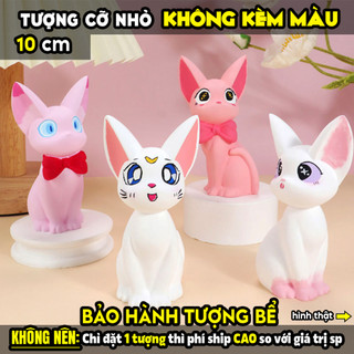 Tượng tô màu, MÈO THỦY THỦ 3 MẪU, size M, thạch cao trắng (Không kèm màu), luyện vẽ, decor