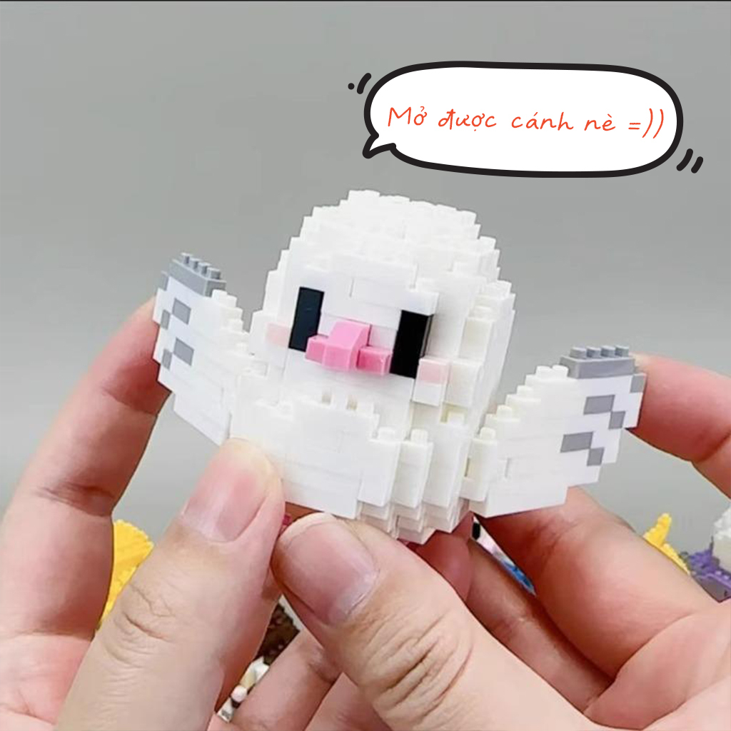 Đồ chơi lắp ráp chim sẻ đáng yêu