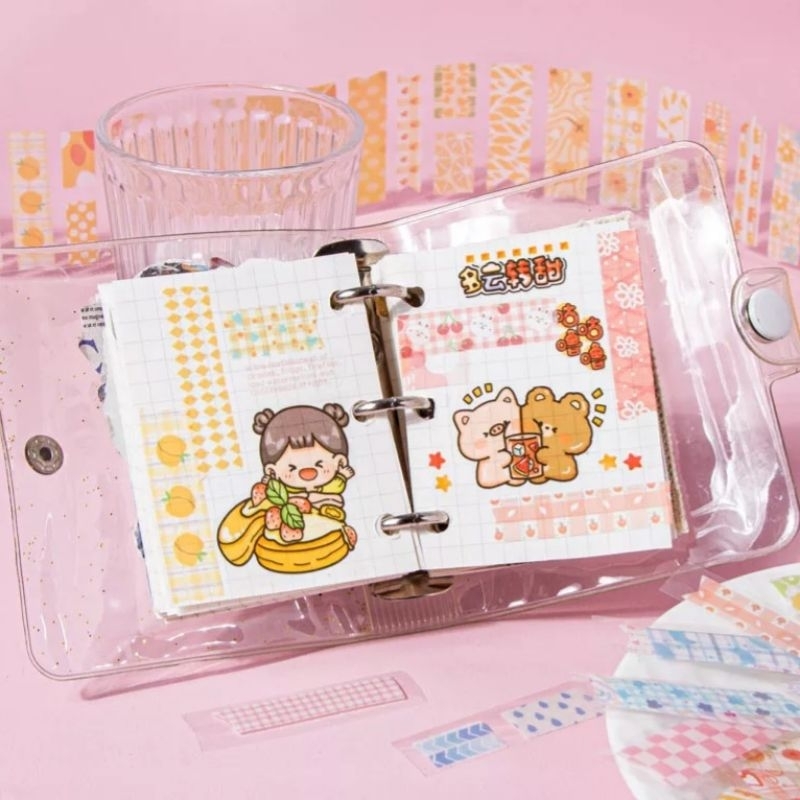 Chiết băng keo trang trí washi tape nhiều màu
