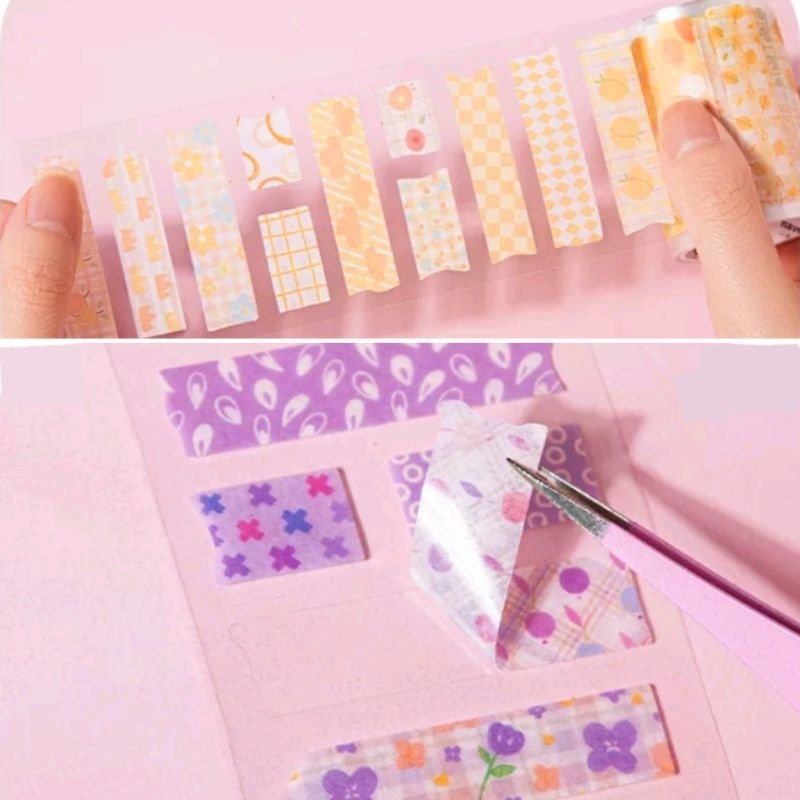 Chiết băng keo trang trí washi tape nhiều màu