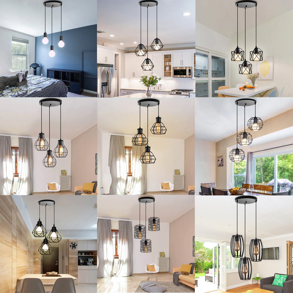 LIYO - Đèn thả trần 3 bóng hiện đại cao cấp giá rẻ trang trí phòng khách, phòng bếp, phòng ngủ