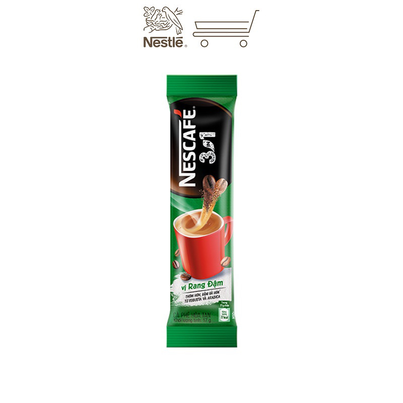 Nescafe hoà tan 3in1 vị rang đậm hộp 12 gói