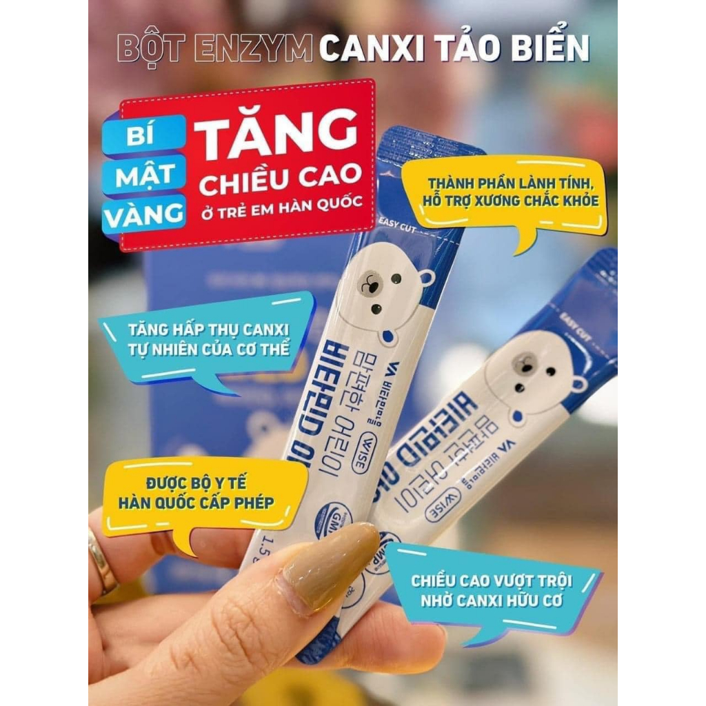 Enzym Canxi Sữa Non Tảo Biển Hàn Quốc tăng chiều cao cho trẻ