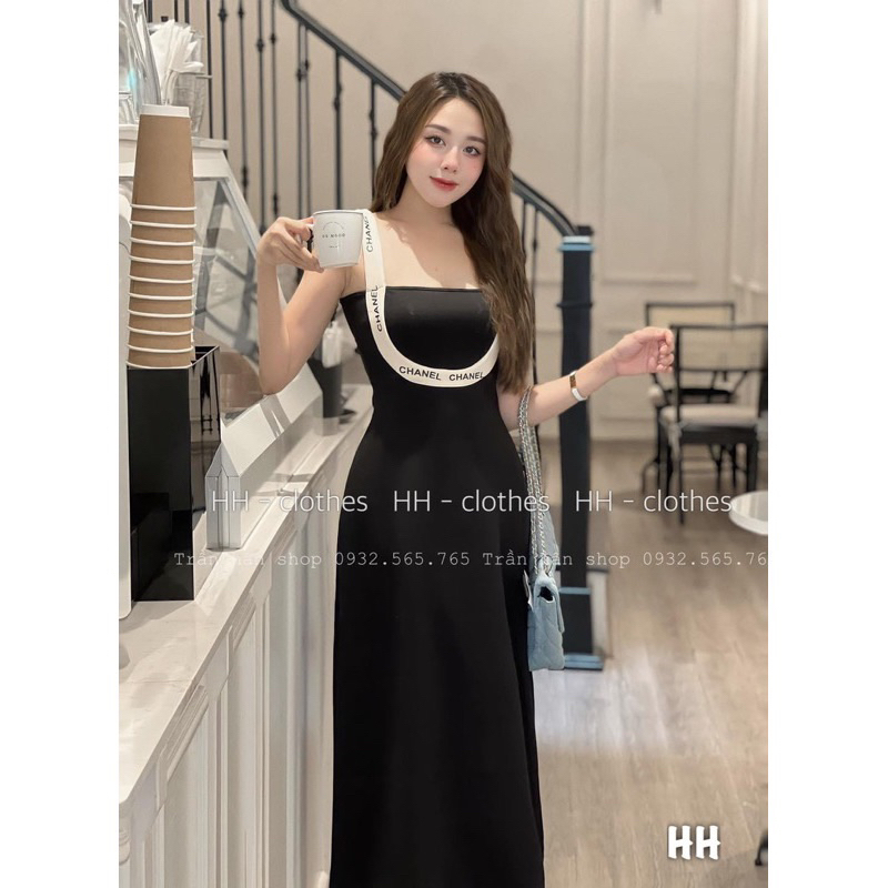 Váy umi xốp 2 dây be dáng suông dài hót (kèm ảnh thật và video)