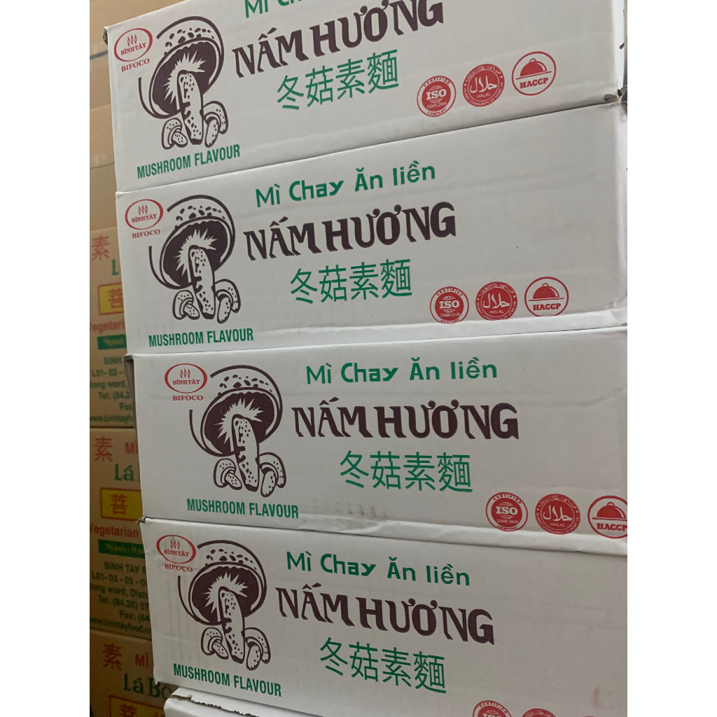 Mì chay nấm hương thùng 30 gói - Vegetarian Instant Noodle "Mushroom" brand