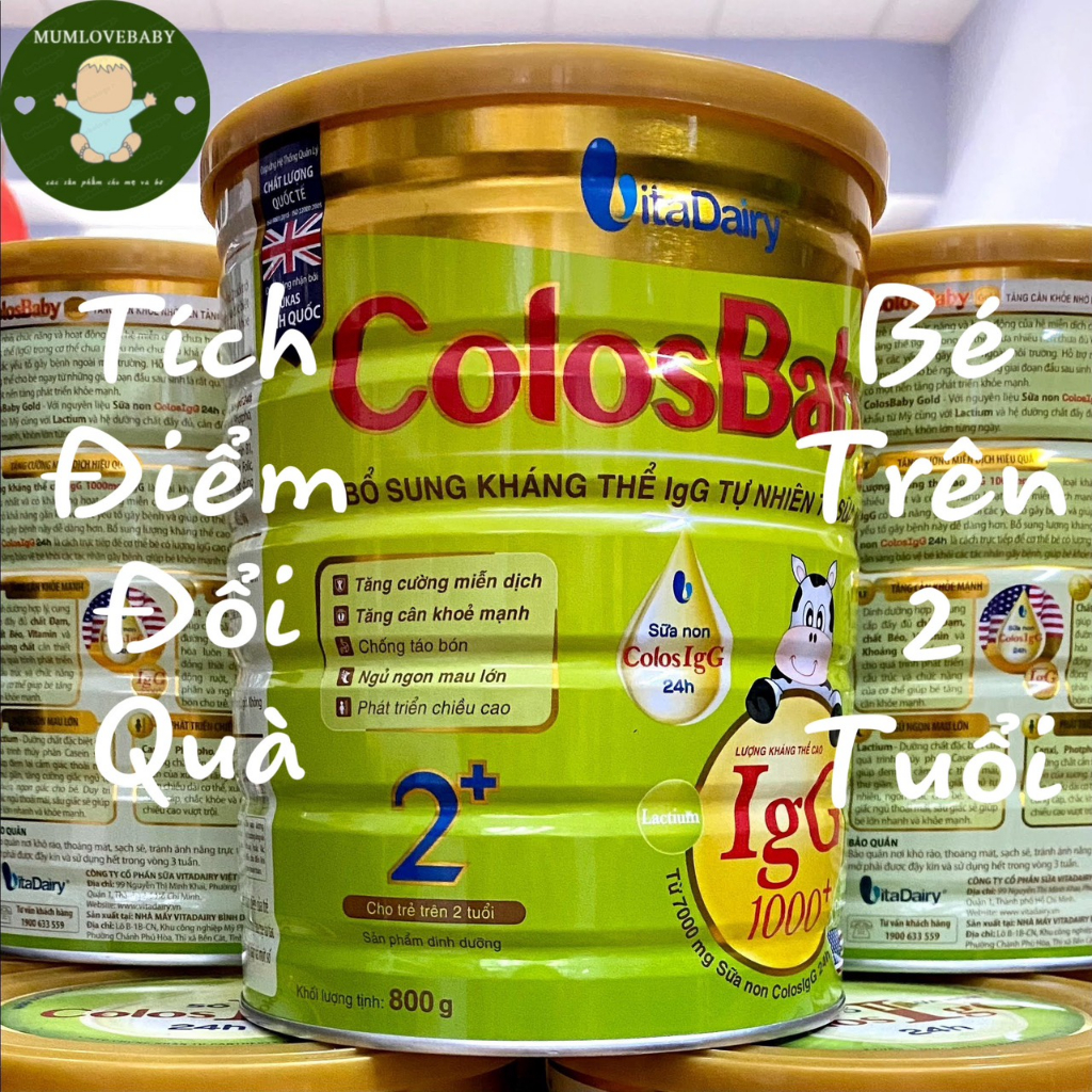 (TÍCH ĐIỂM) Sữa Bột ColosBaby Gold 0+, Colos Baby Gold 1+, Sữa non ColosBaby Gold 2+ 800g