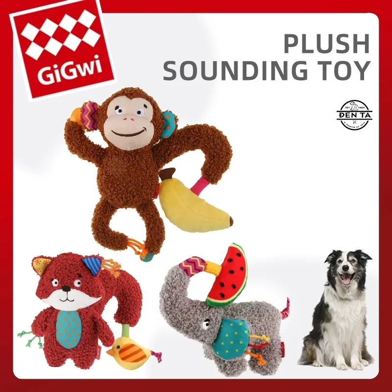 GiGwi Đồ chơi thú nhồi bông cho chó Plush Friendz Naughty series – Đen Ta pet shop