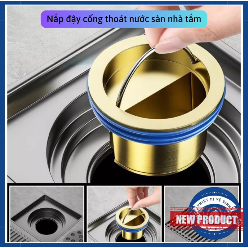 Nắp đậy cống thoát nước ngăn mùi, chống côn trùng bằng đồng, van thoát nước 1 chiều