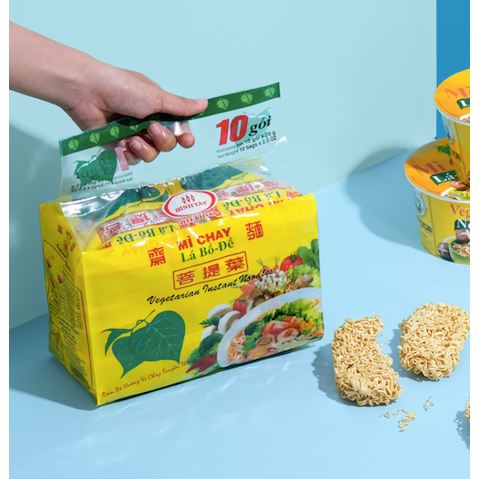 Mì chay lá bồ đề  DATE MỚI - Vegetarian Instant Noodle "Bohdi leaf" brand