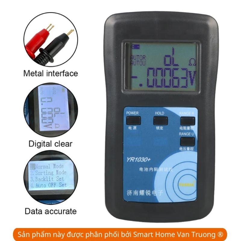 Máy đo tuổi thọ pin xe ô tô điện máy đo nội trở pin YR1030+ 18650 2170 32650 Lifepo4 Lithium