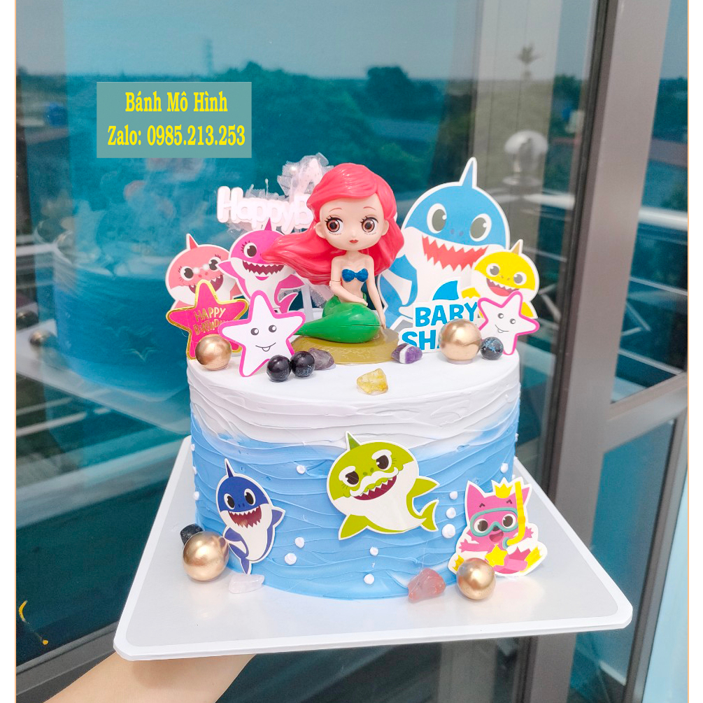 Bánh sinh nhật nàng tiên cá cực đẹp, bánh kem mô hình, tỉ lệ 1:1 , bánh mô hình tỉ lệ thật.