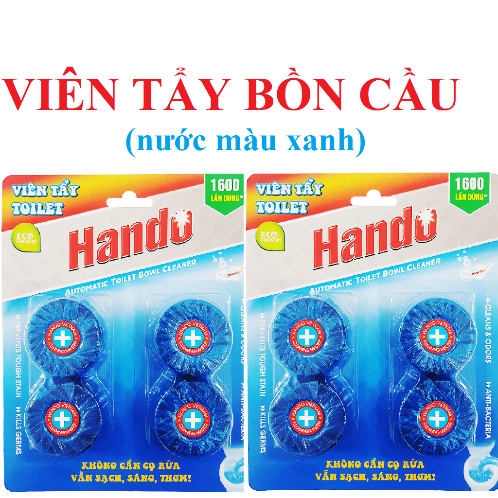 Bộ 2 vỉ gồm 8 viên tẩy bồn cầu, khử mùi toilet Hando Việt Nam