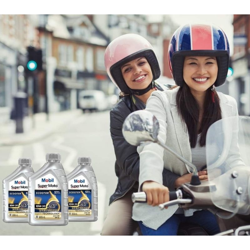 Dầu nhớt xe tay ga Mobil Scooter 10W30 0.8L chạy 2000km