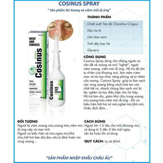 XỊT XOANG MŨI COSINUS 60ml