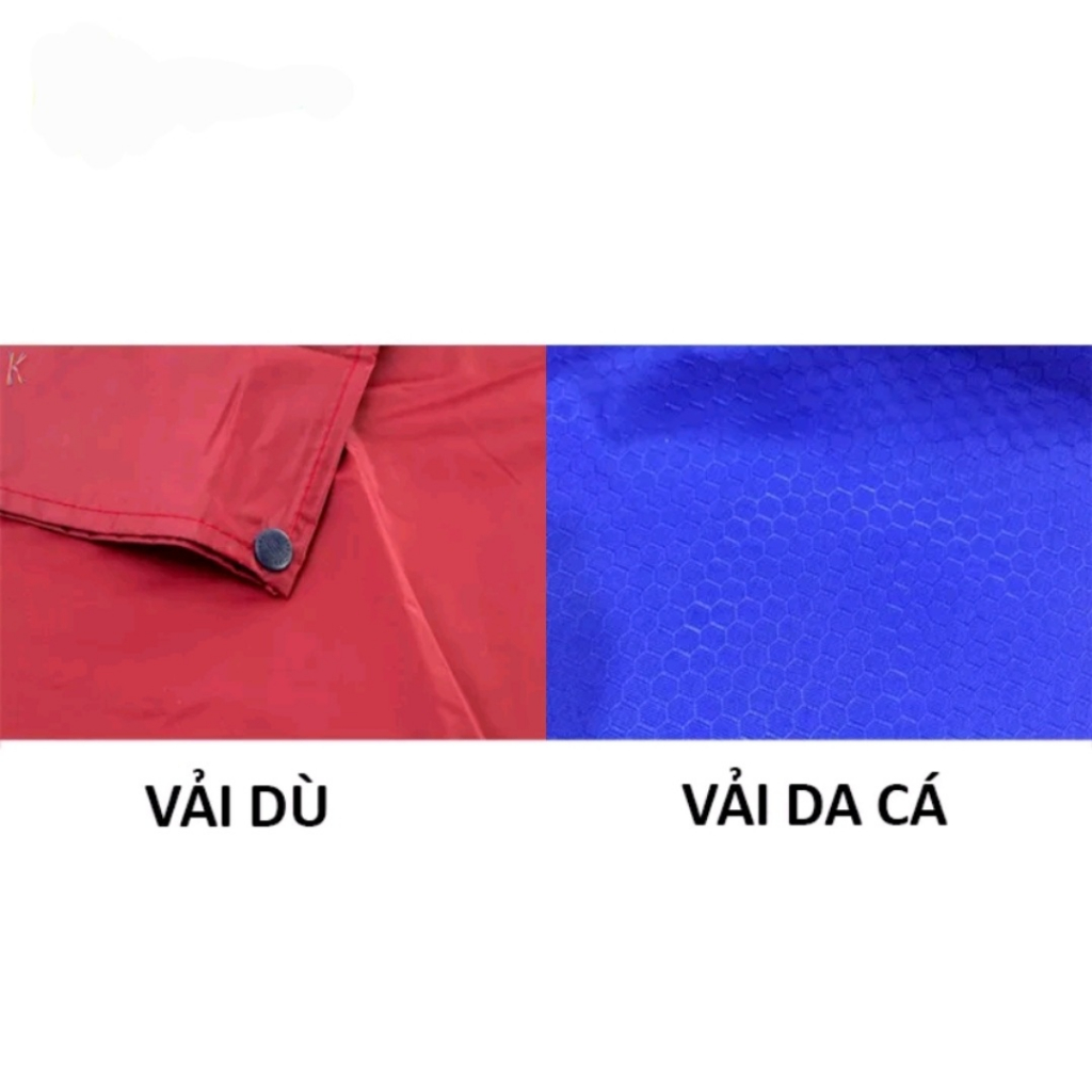 Áo Mưa Vải Dù Da Cá Xẻ Tà Cánh Dơi  - Hàng Xưởng Việt Nam