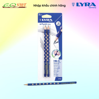 Vỉ 2 chiếc bút chì đen lyra groove slim hb/2 nhập khẩu đức 1768001