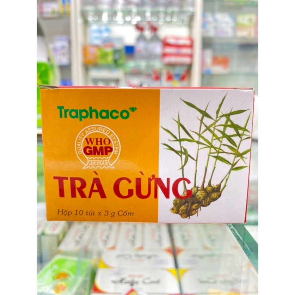 Trà gừng Traphaco giúp giải cảm, làm ấm cơ thể - 10 túi x 3 g cốm - NT Bình An