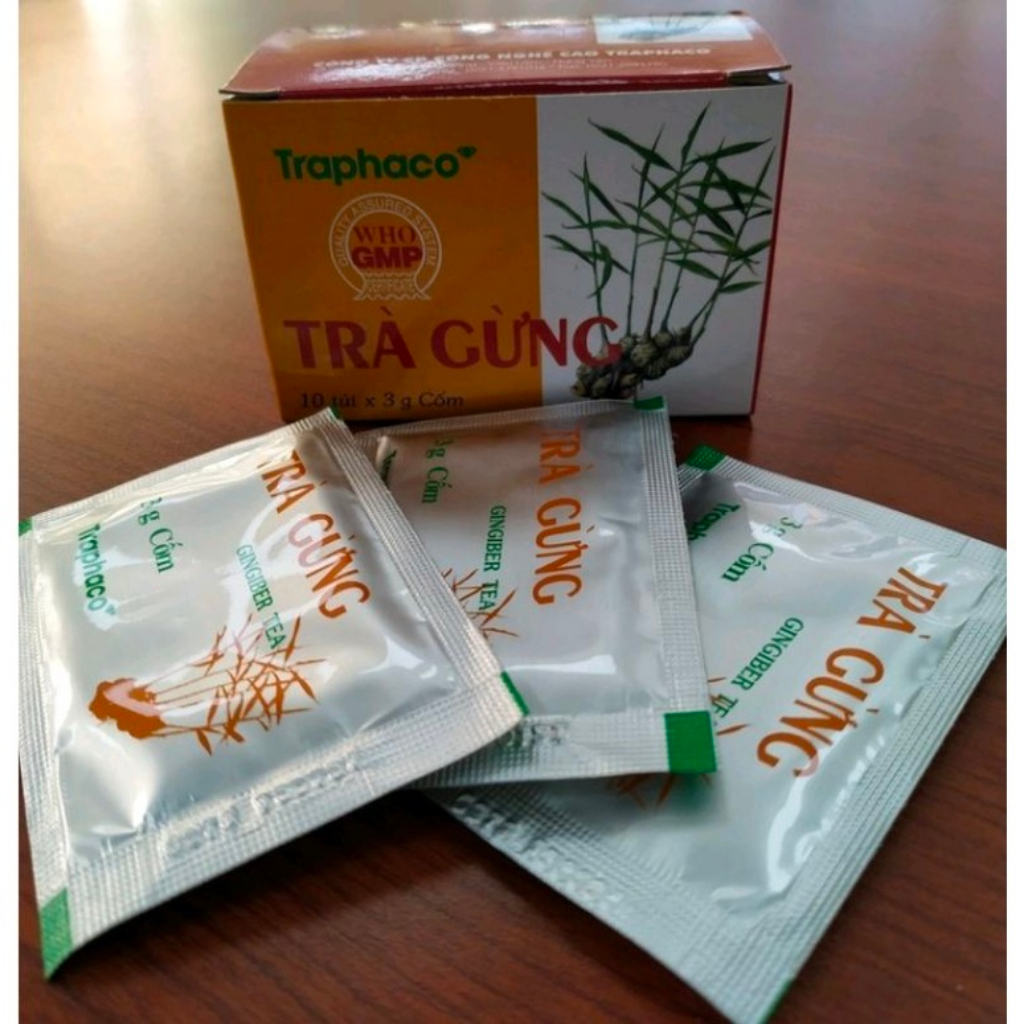 Trà gừng Traphaco giúp giải cảm, làm ấm cơ thể - 10 túi x 3 g cốm - NT Bình An