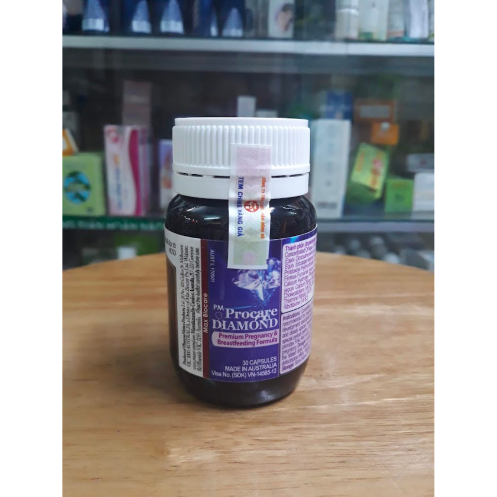Viên uống bổ sung Vitamin cho bà bầu PM Procare DIAMOND lọ 30 viên (Hàng chính hãng của Úc)