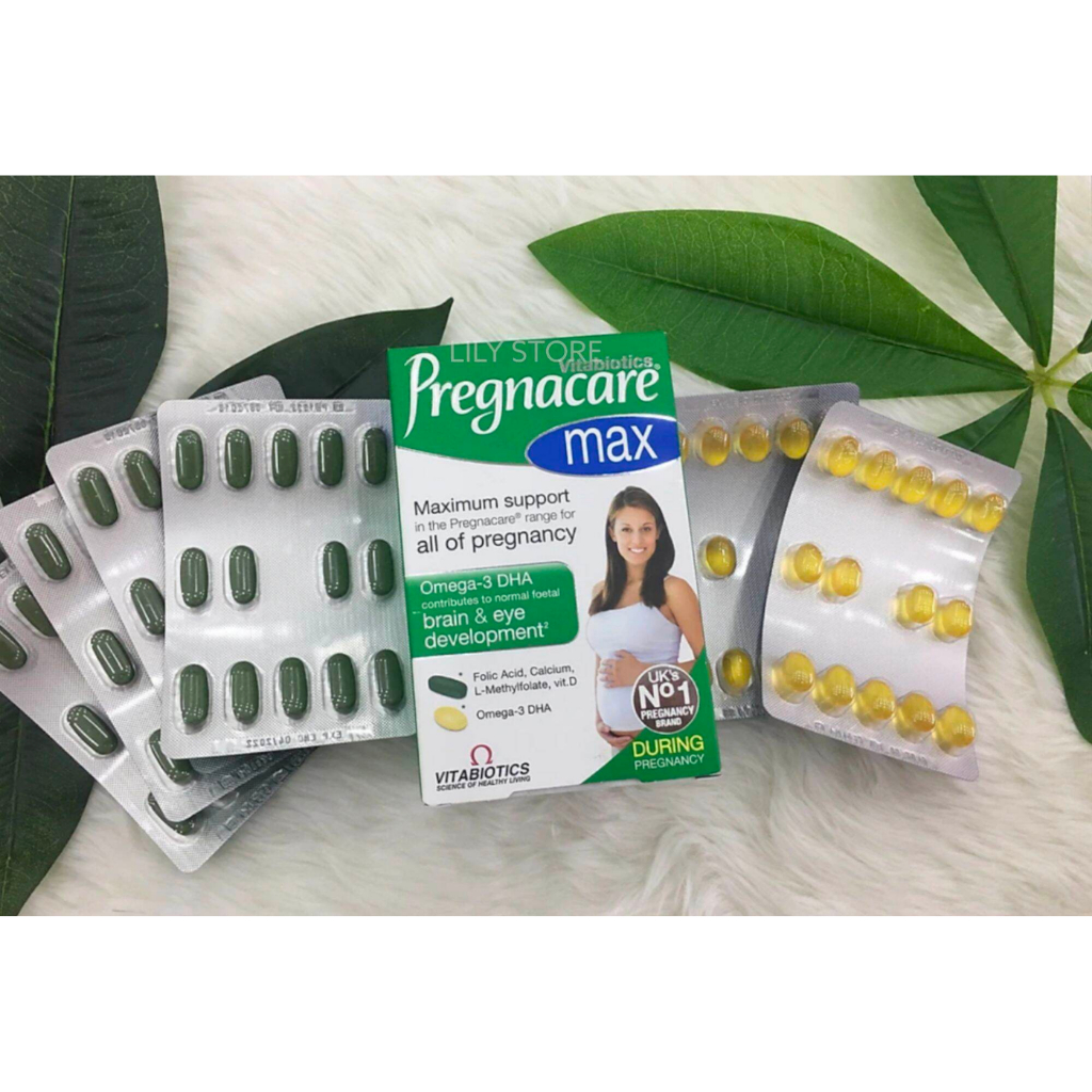 Vitamin tổng hợp cho bà bầu Pregnacare Max, Anh (84 viên) bổ sung Vitamin C, D3, DHA, Axit Folic