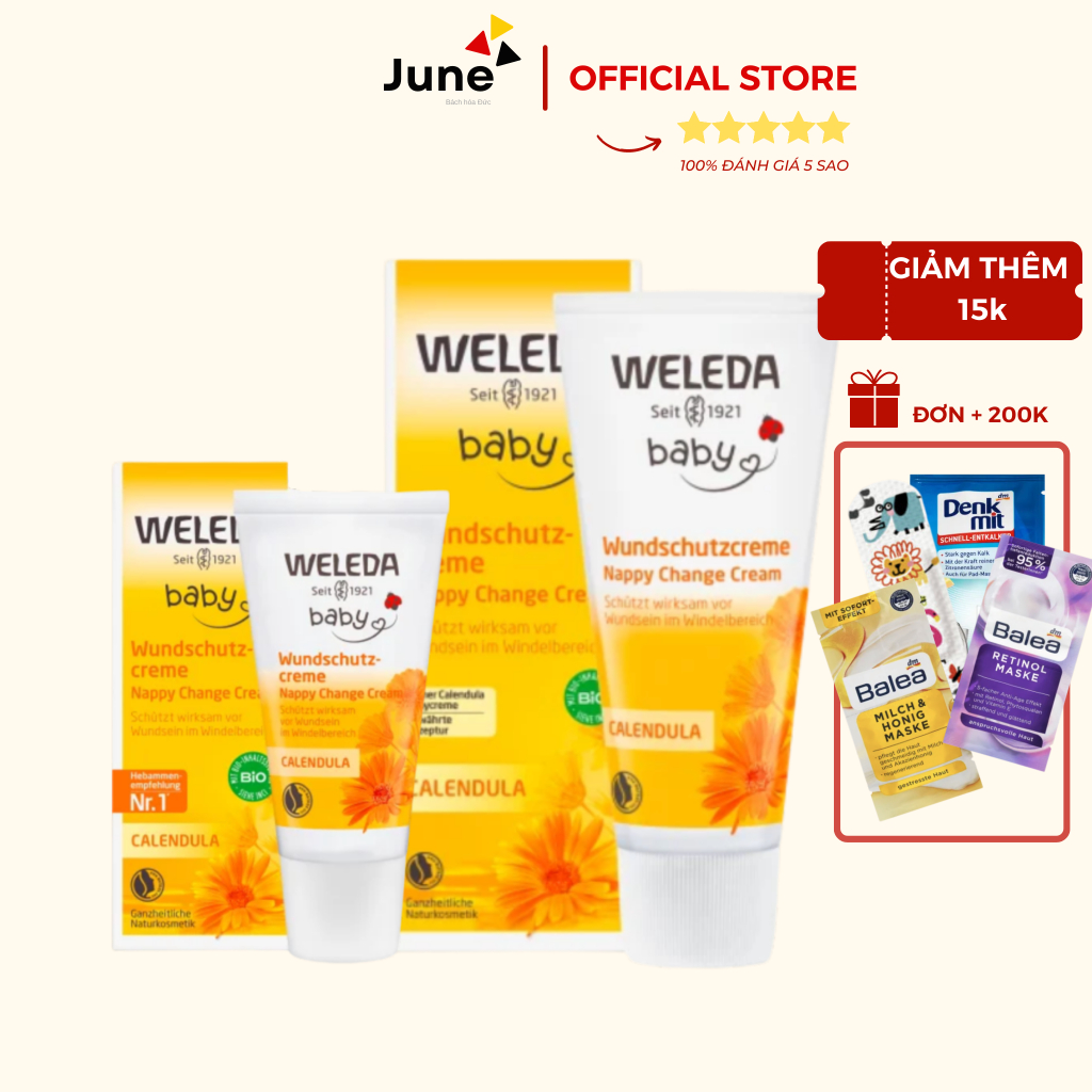 Kem hăm Weleda calendula hữu cơ cao cấp cho bé - Hàng Đức chính hãng
