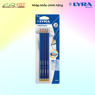 Bút chì đen LYRA Robinson HB/2 Vỉ 4 chiếc nhập khẩu từ Đức 1218004