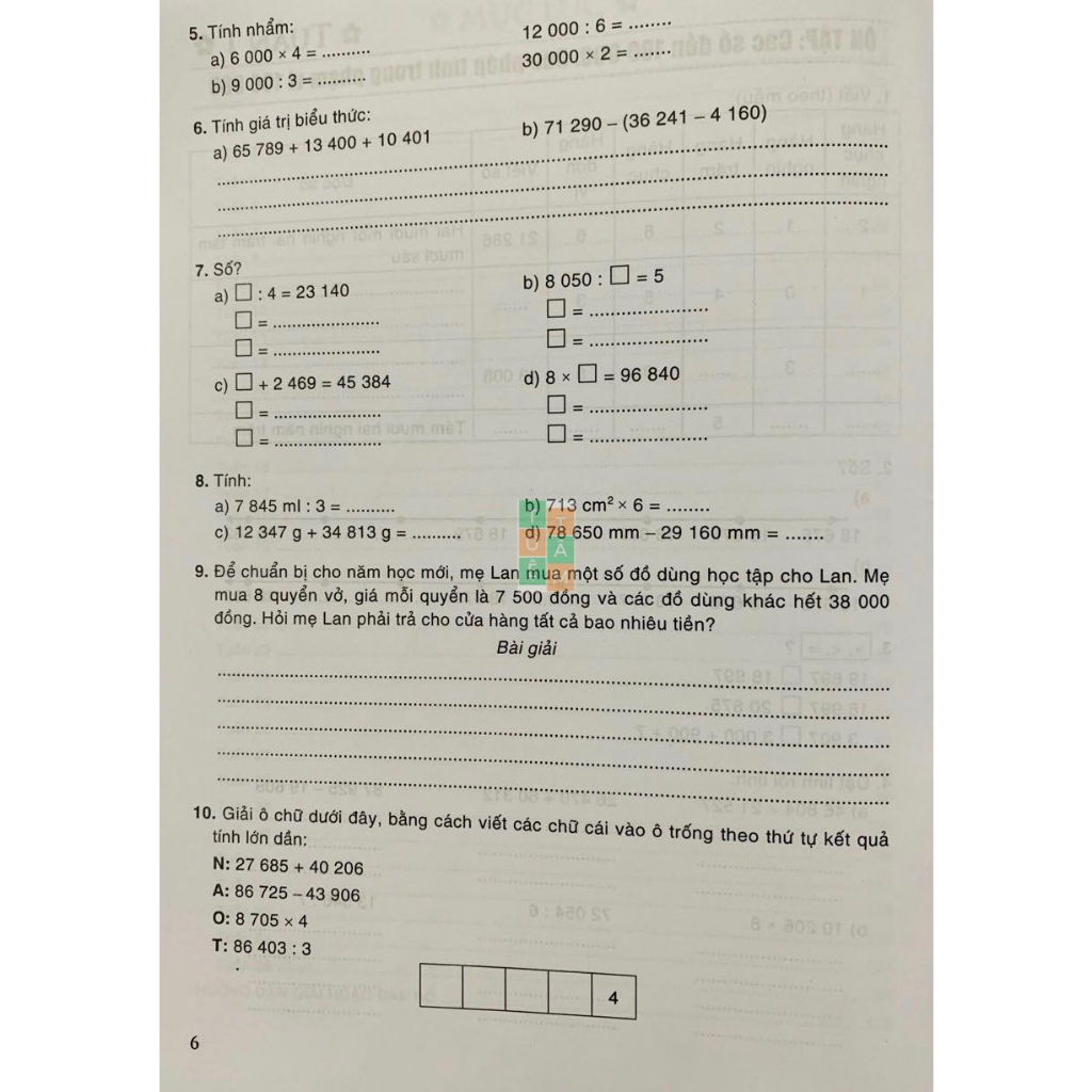 Sách - Bài tập nâng cao Toán 4