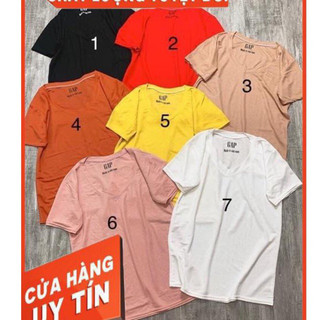 Áo thun cổ tim g.a.p đũi lụa hàng hot- hình thật