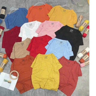 ÁO THUN CỔ TIM G.A.P đũi lụa hàng hot- hình thật