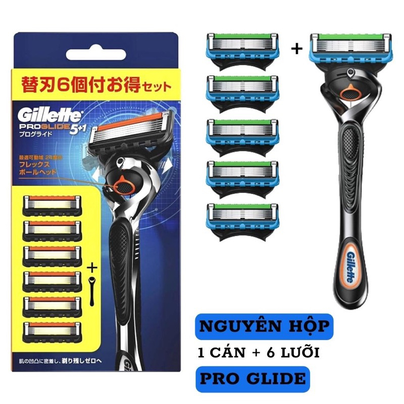 Dao cạo râu Nhật Bản cao cấp 5 lưỡi Gillette Fusion Proglide