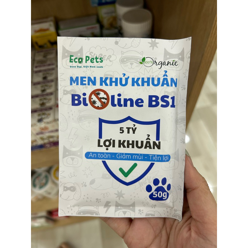Men khử khuẩn Bioline BS1 cho mèo gói 50gr