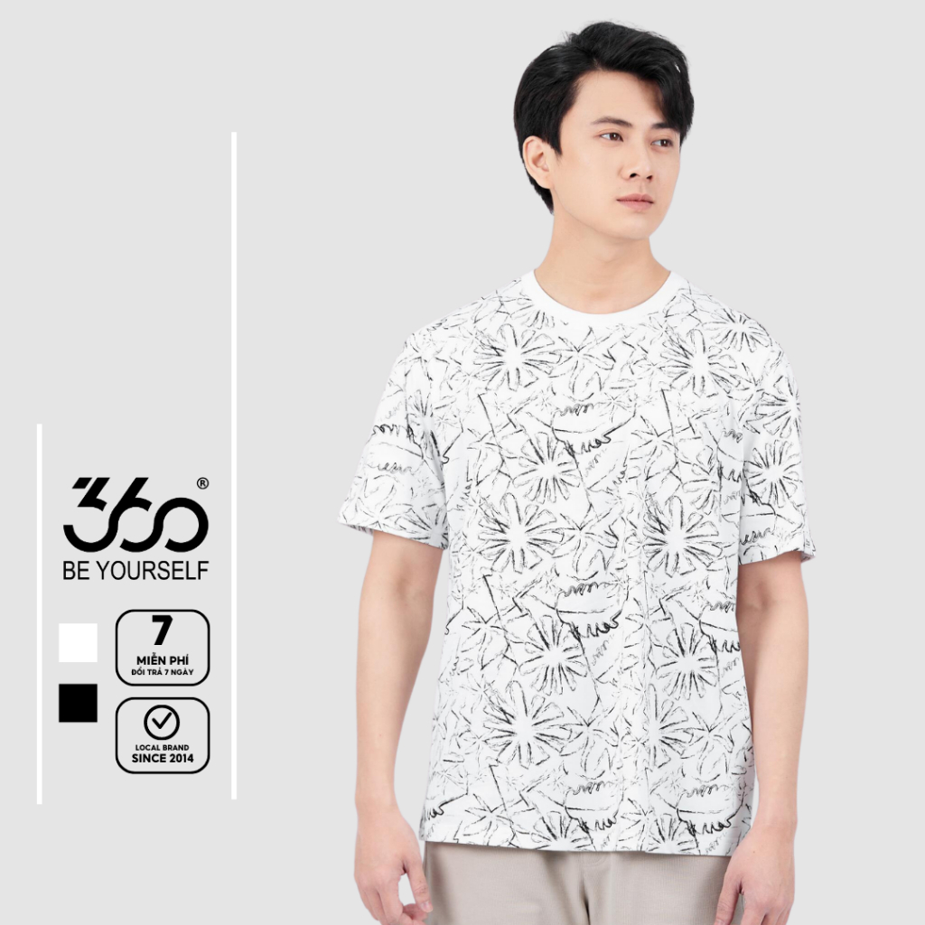 Áo thun nam họa tiết độc đáo trẻ trung thương hiệu 360 Boutique chất liệu cotton mát mẻ cao cấp - APHTK460