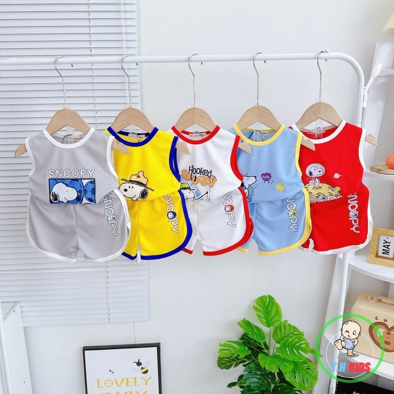 Ba lổ chó snoopy thun thông hơi thể thao minkymom 8-28kg