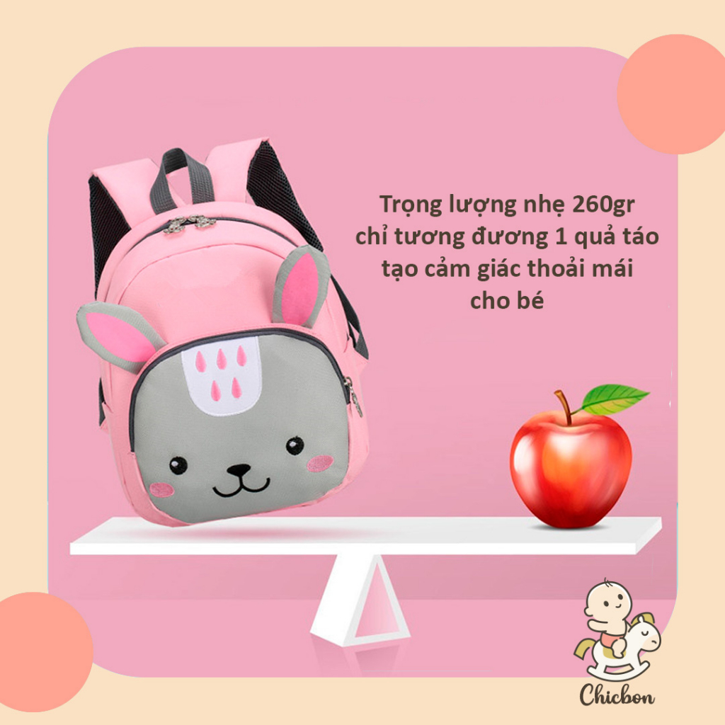 Balo trẻ em mẫu giáo, đi học, đi chơi cho bé trai, bé gái, phong cách Hàn Quốc, thiết kế hoạt hình dễ thương