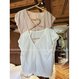 Áo lụa Hàn bo sau [HÌNH THẬT SHOP CHỤP]