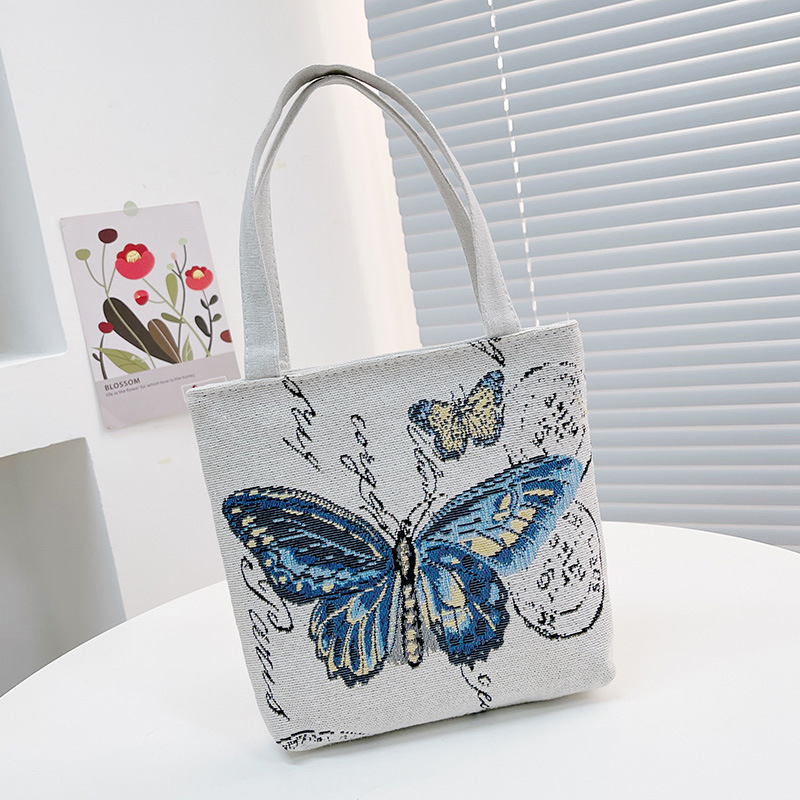 Túi Xách Mini Vải Canvas Họa Tiết Dễ thương Phong Cách Thời Trang Cho Nữ