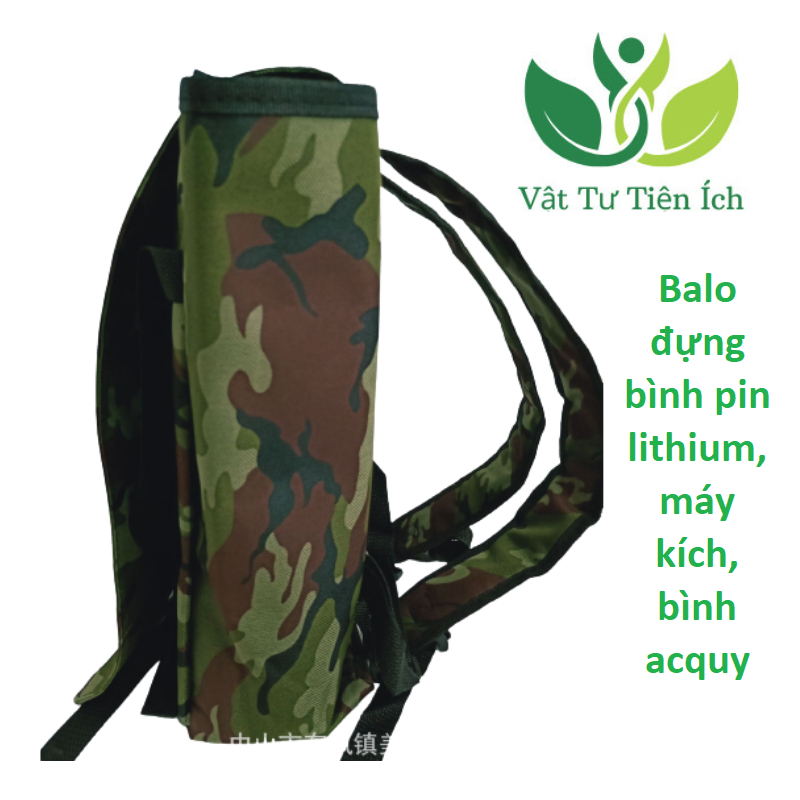 Balo chống thấm nước đựng bình pin lithium, bình acquy, máy kích phiên bản nâng cấp.